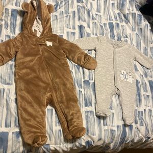 6 month baby boy winter pram footies